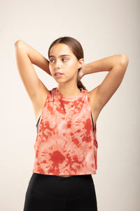 Crop Top Rib Tie Dye Shedron